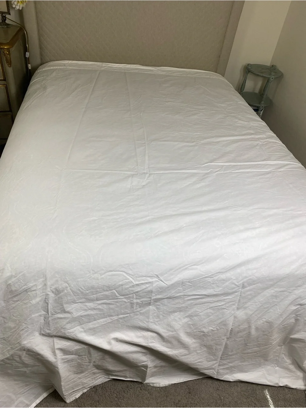 Boll & Branch King Flat Sheet Organic cotton White